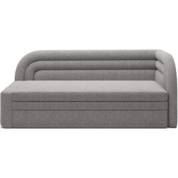 FABILLO tapczan dwuosobowy rozkładany 135x200, szary, boucle, prawy