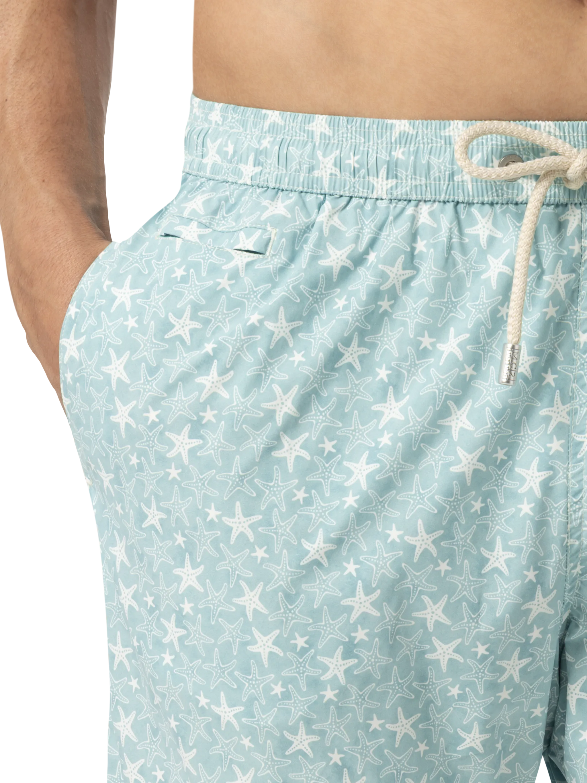 Comfortabel lichtgewicht badpak met tropische schelpenprint