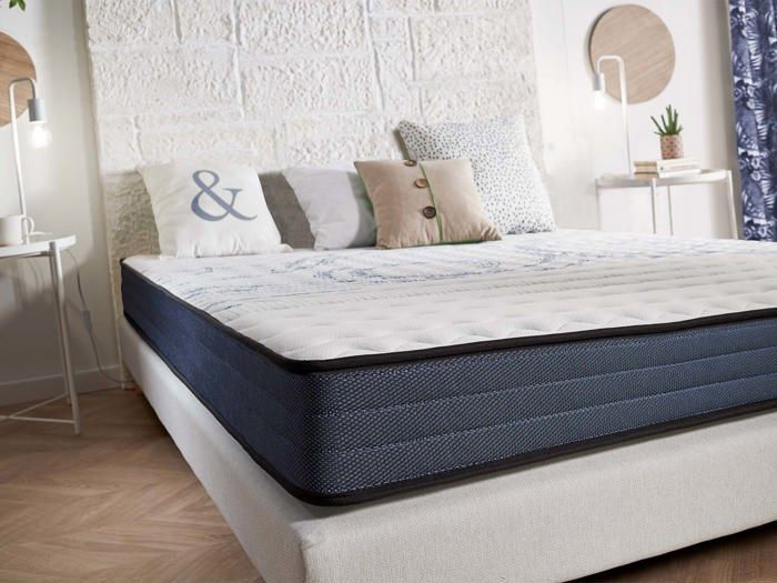 Matelas Perfect Dream 120x190 cm - Mousse mémoire de forme HR adaptative-7 zones Blue-latex-Confort Optimal-Respirant-Ergonomique