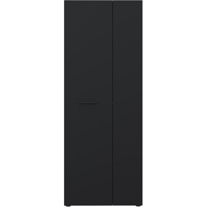 Armario de almacenamiento - Negro - Ancho 68,7 x Profundidad 36,5 x Alto 181,1 cm