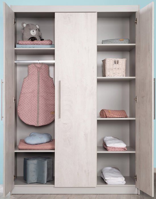 ROBA Habitación infantil completa Maren 2 - Cuna 70x140 cm + Cambiador + Armario