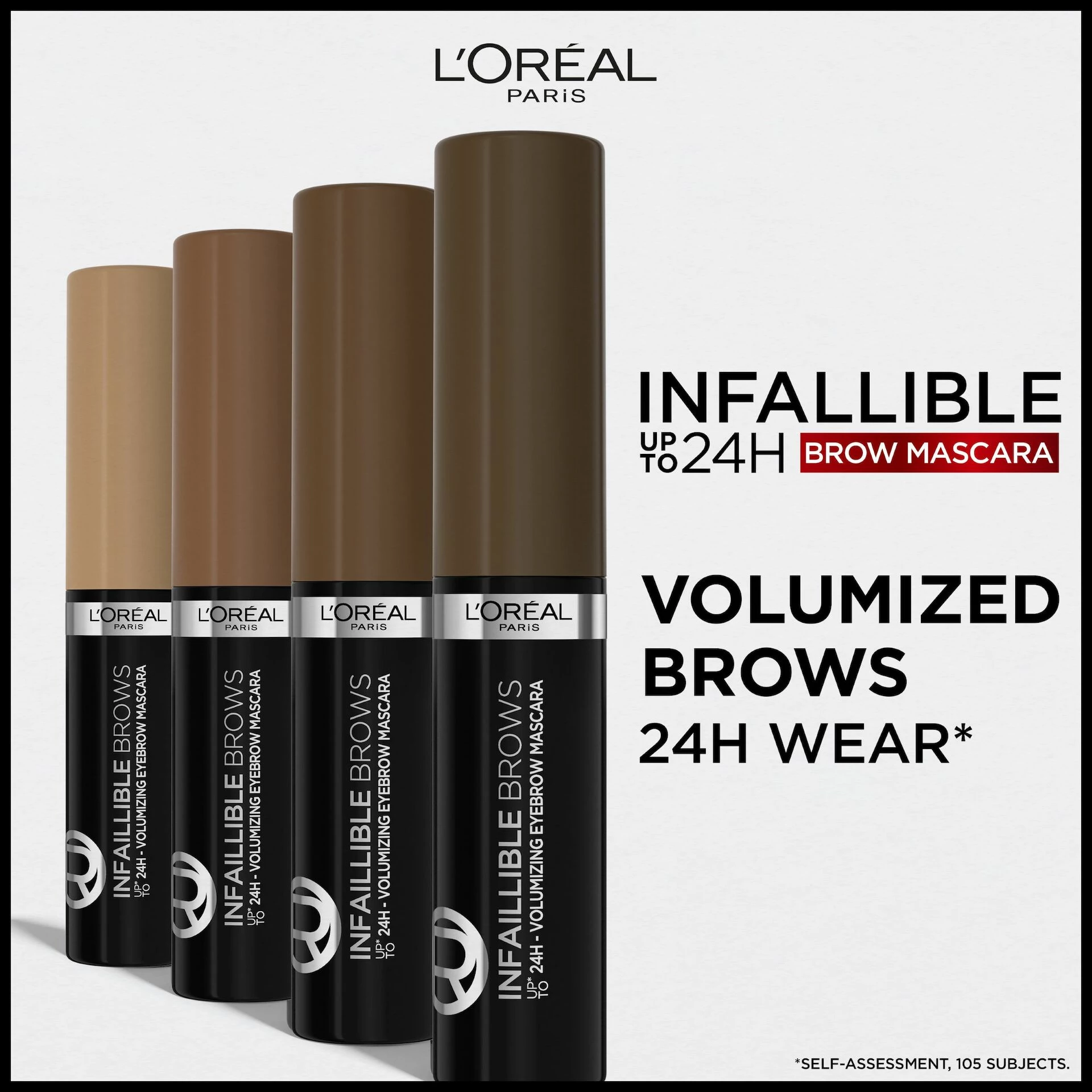 Infaillible Brows 24H Volumizirna maskara za obrve 1 Ebony - L'Oréal Paris