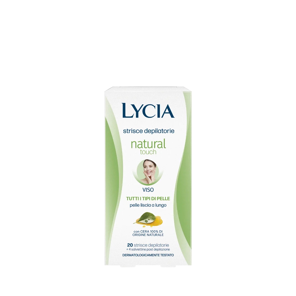 LYCIA Lycia Natural Touch Gesichts-Enthaarungsstreifen, 20 Stück, für alle Hauttypen