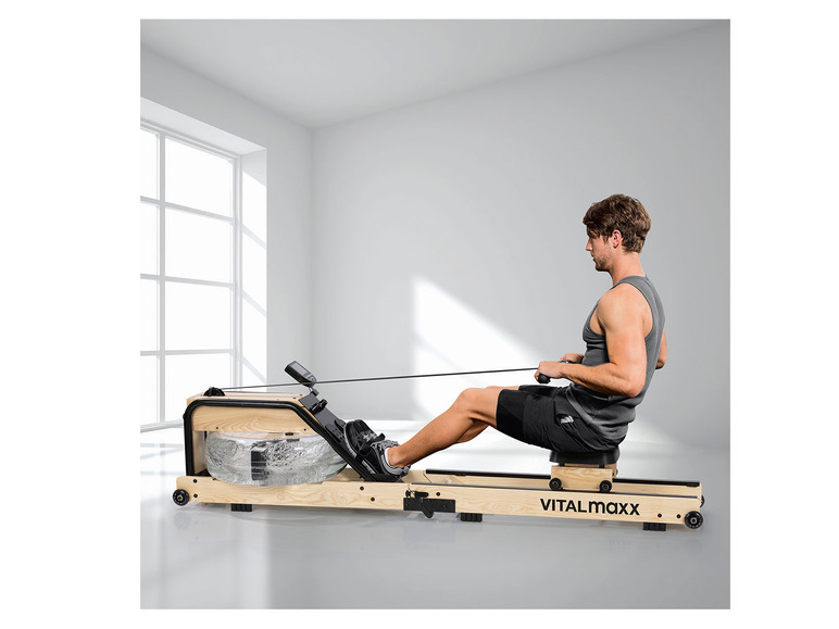 Rameur VitalMaxx H2O/Pliable Marron clair