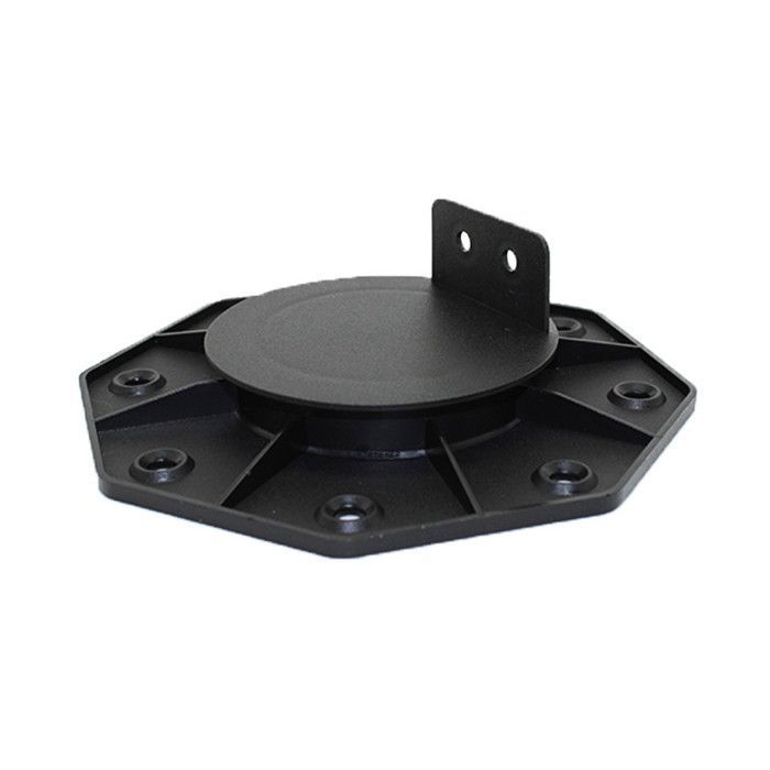 PLOT RÉGLABLE DE 18 À 30 MM POUR TERRASSE BOIS ET COMPOSITE - L: 148 mm - l: 148 mm - E: 30 mm - Noir