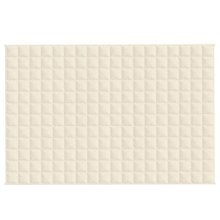 Manta con peso vidaXL color crema claro 122x183 cm 9 kg Tela 3154866
