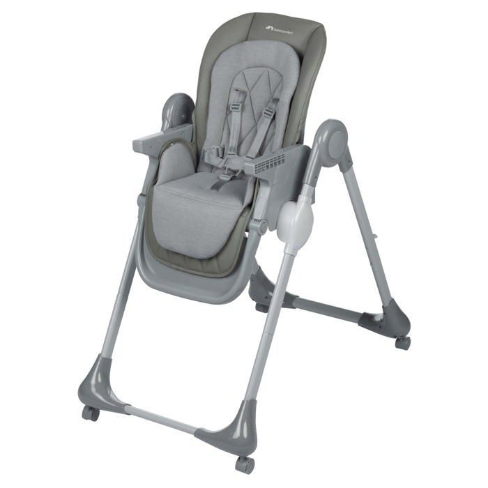 Seggiolone BEBECONFORT OLEA, convertibile, multiposizione; dalla nascita fino a 3 anni (15 kg), grigio minerale.