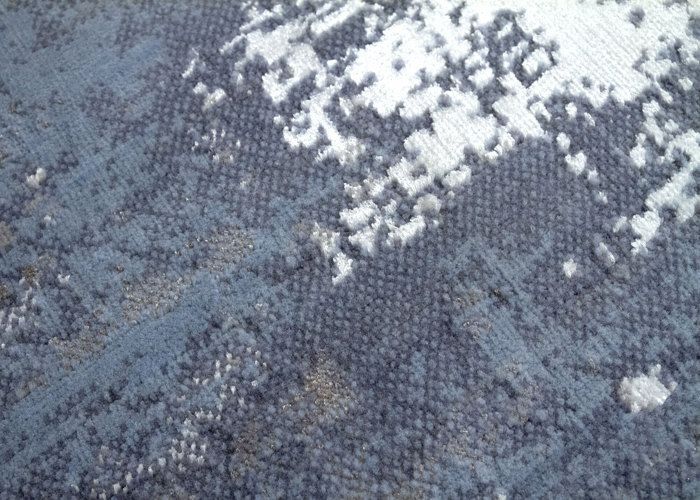 Alfombra contemporánea de lana Alpes HAMID, alfombra moderna y suave (gris turquesa, 300 x 200 cm)
