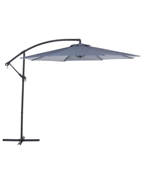 Parasol ogrodowy na wysięgniku szary