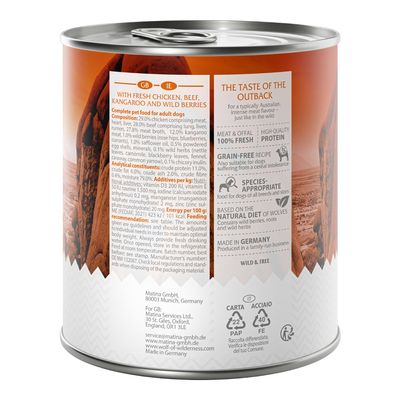 Wolf of Wilderness Adult „Der Geschmack von“ 6 x 800 g
