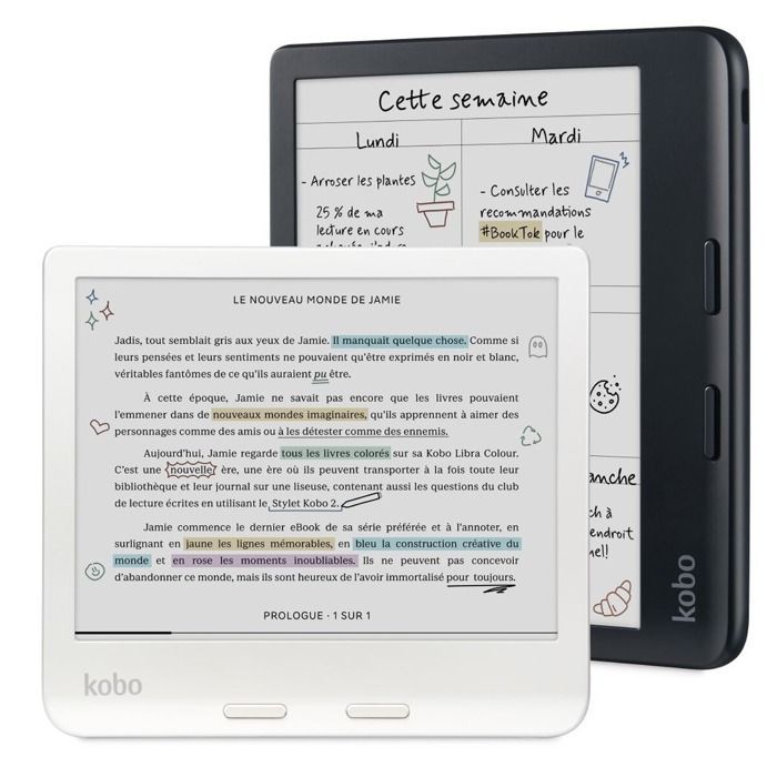 Kobo Libra Colour White eReader mit Farbbildschirm