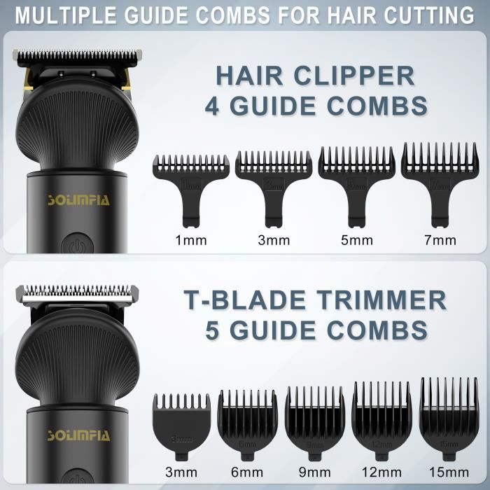 SURKER Rasoir électrique + Tondeuse à barbe pour homme étanche 2 en 1