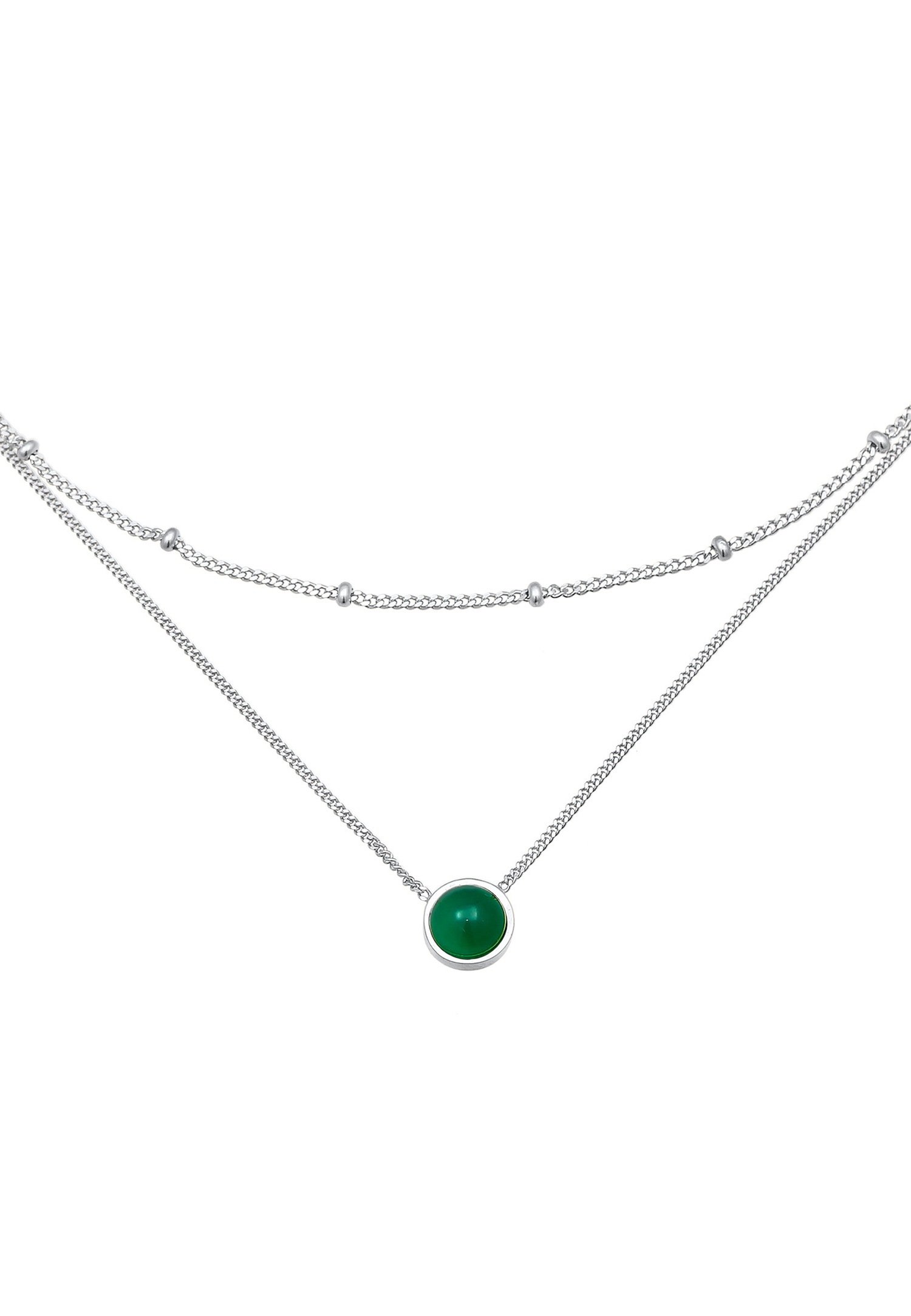 Elli PREMIUM Elli PREMIUM Collier Femmes Choker couches boules avec agate en argent sterling 925