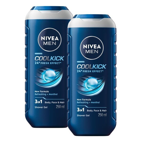 NIVEA Men Cool Kick gel za tuširanje<br>2 x 250ml - Normalna koža