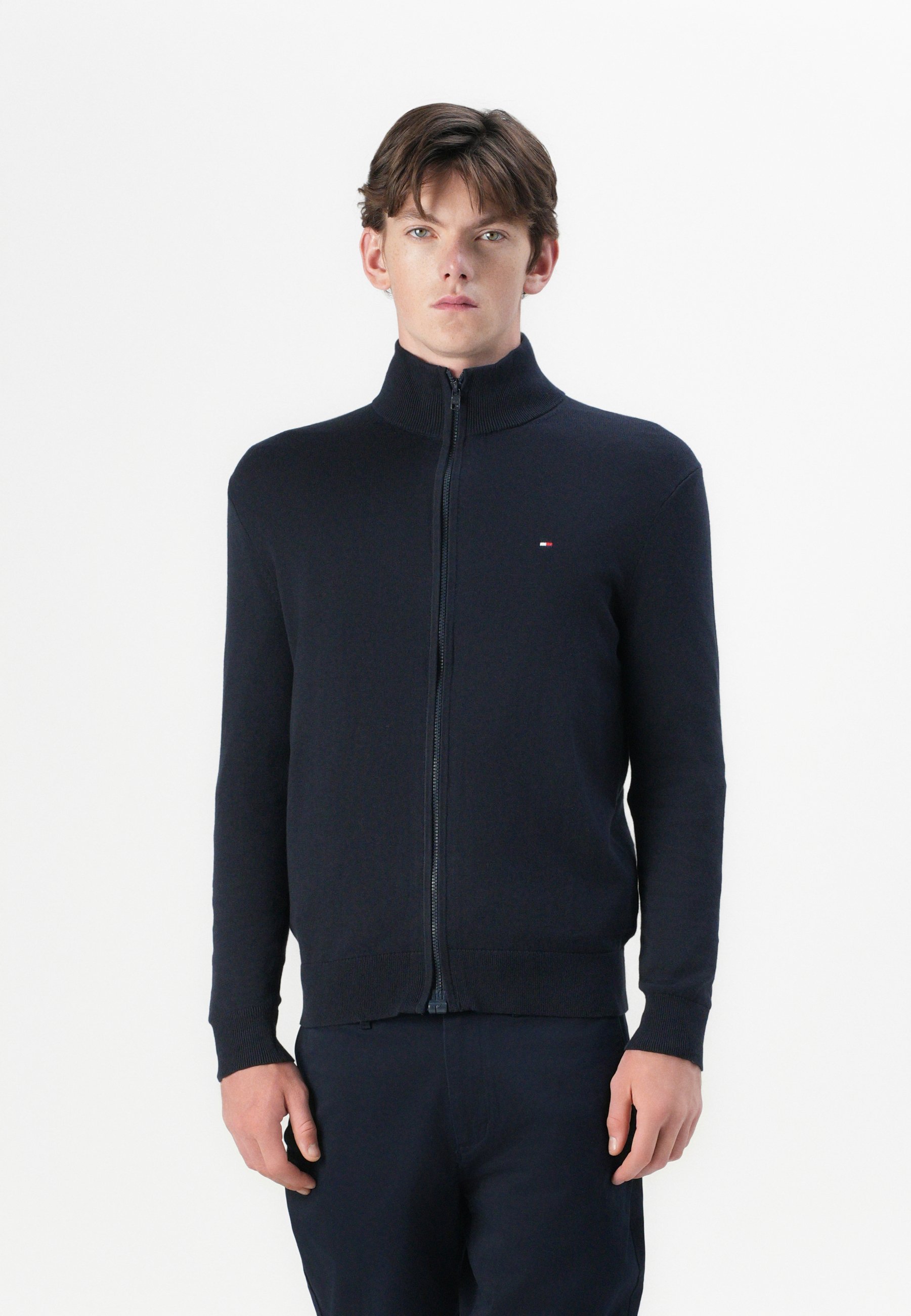 Tommy Hilfiger ESSENTIAL ZIP THRU - Cardigan - desert sky