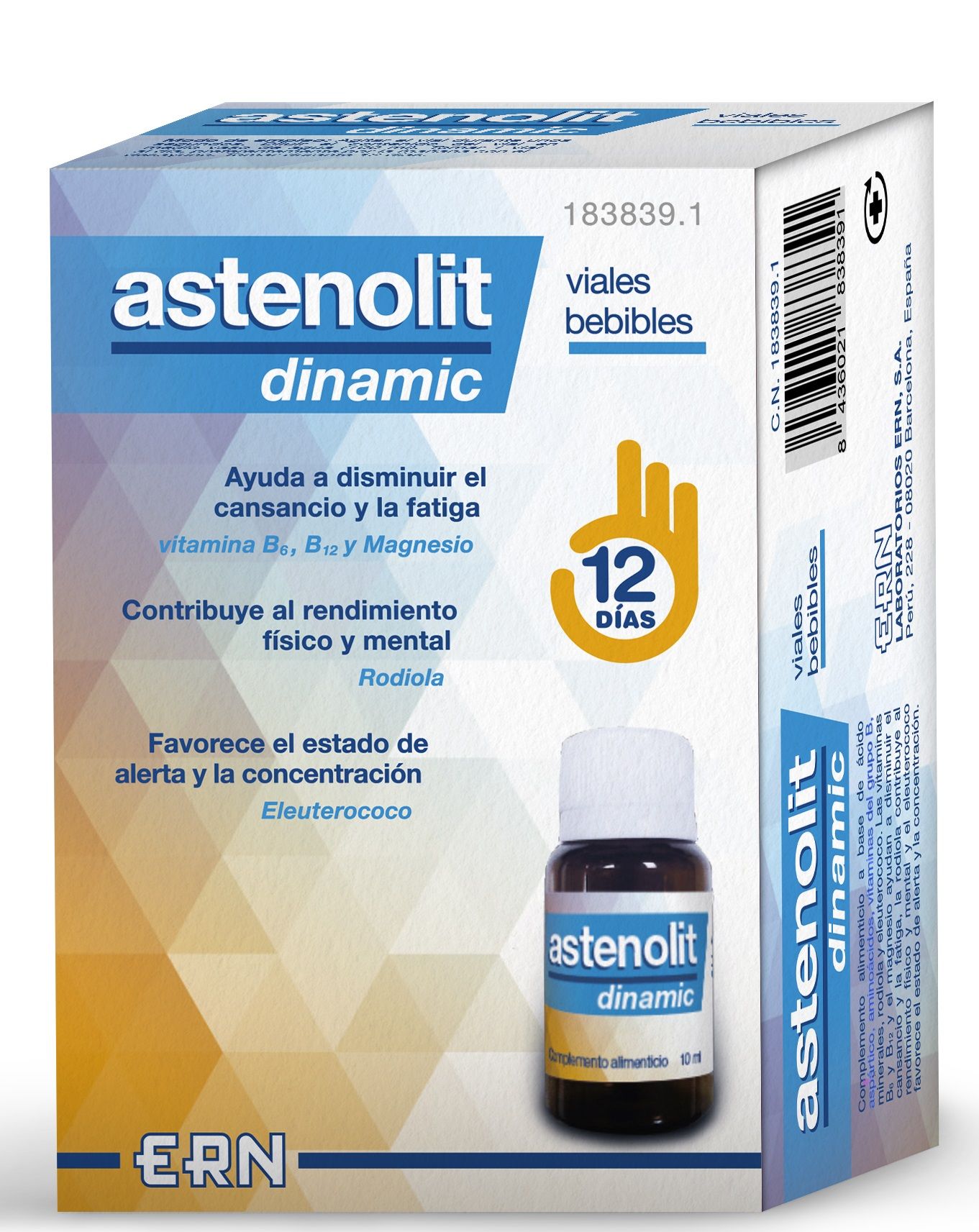 Doplnok stravy Dinamic 12 fľaštičiek Vitamíny a minerály