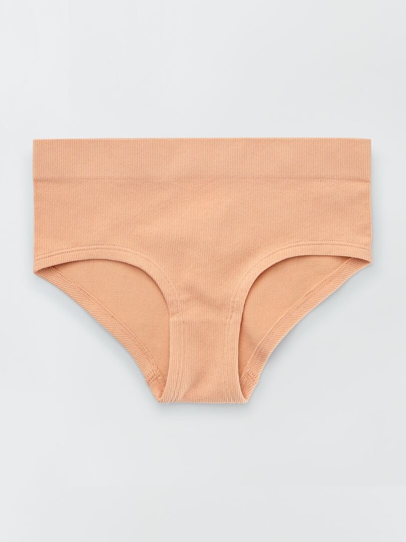 Conjunto de 2 calças culote caneladas - MARROM
