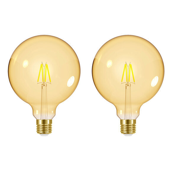 LED light bulbs E27 Gold G125, set of 2