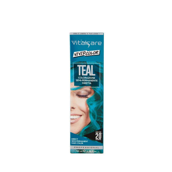 Vitalcare Vivid Color Semi-Permanente Haarkleur Teal 100ml