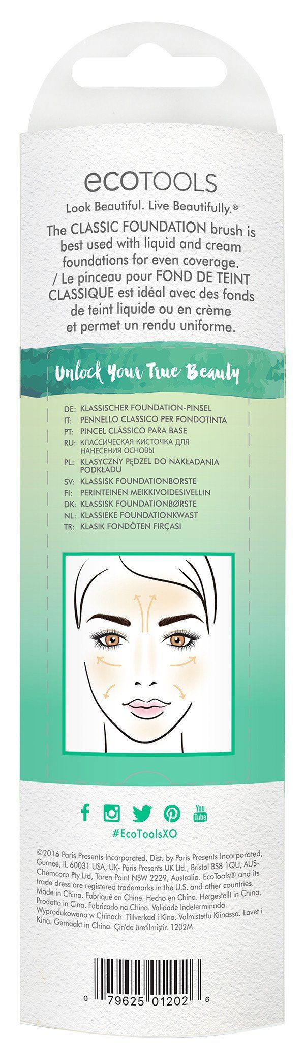 Foundation Brush Brochas para base de maquillaje, rostro y cara