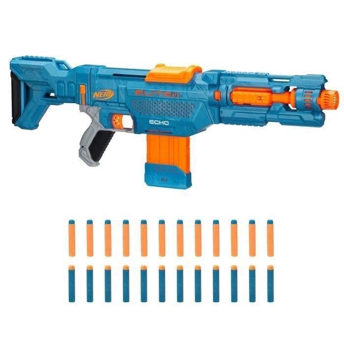 Nerf Elite 2.0 Echo CS 10 Blaster – NERF – Blau – Clip-on-Magazin – 24 Darts enthalten