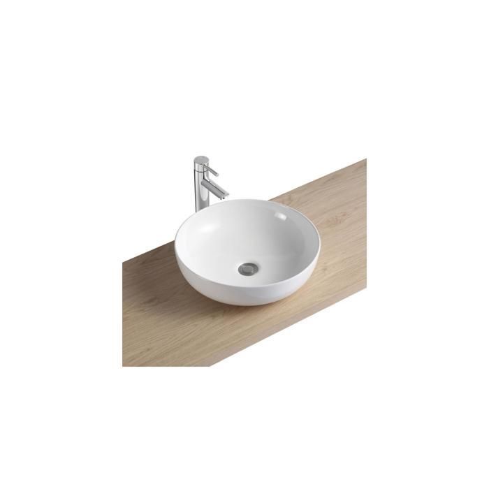Conjunto de lavatório individual SORRENTO de 80 cm + lavatório + torneira + espelho