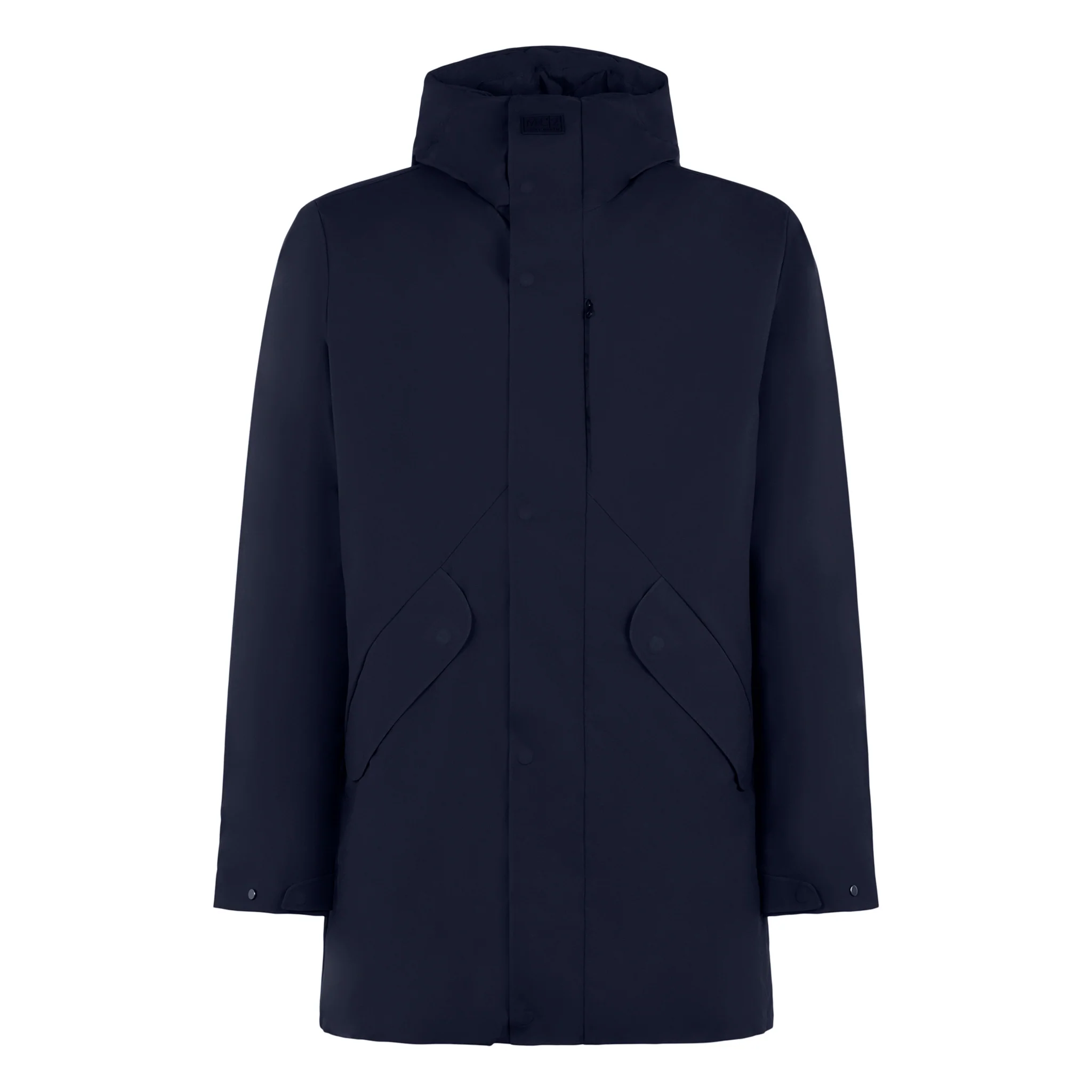 Herenparka Voyager Blue met capuchon en Sherpa-voering
