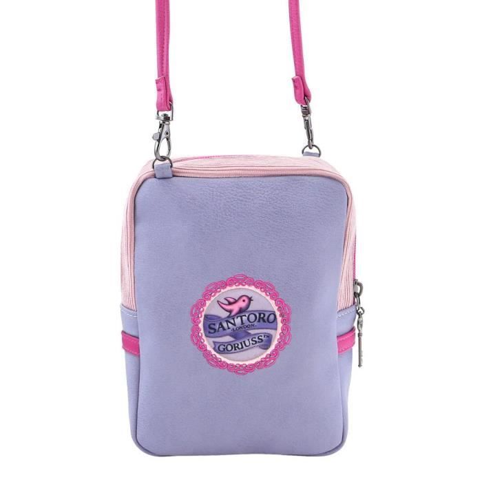 Bolso de hombro - SAFTA - Gorjuss Gato de Cheshire - Multicolor - 14x19x7 cm - Unisex Infantil