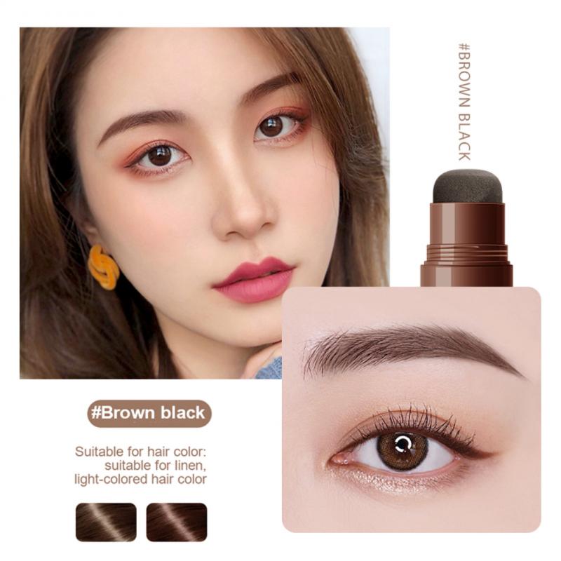 Nouveau tampon à sourcils 3 couleurs pour modeler le regard, maquillage waterproof, poudre à sourcils marron et noire, effet naturel, contour des sourcils TSLM1