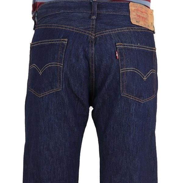 LEVI'S Herre 501 Jeans - Klassisk Lige Pasform - Mørkeblå