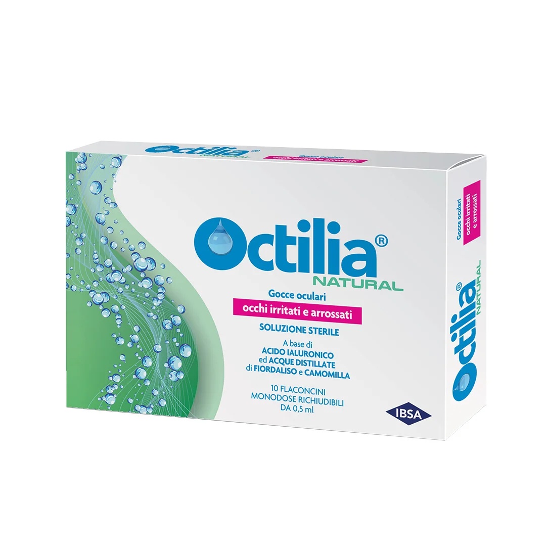 OCTILIA Octilia Gotas Oftálmicas Naturales 10 frascos desechables para ojos irritados y rojos