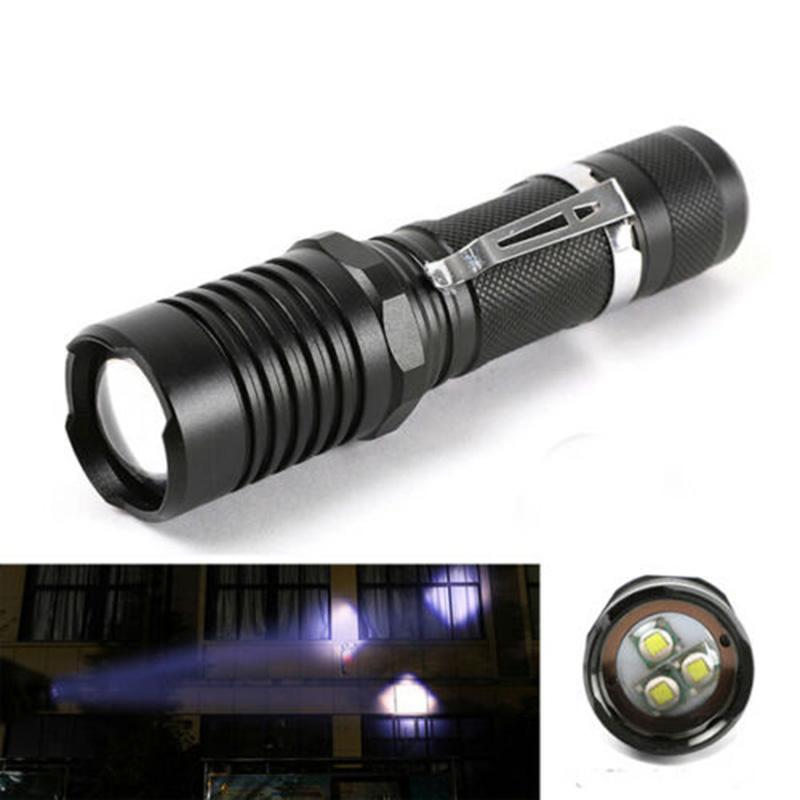 Superlys 8000Lm 3x CREE XM L T6 LED 3-tilstand 18650 taktisk lommelygte