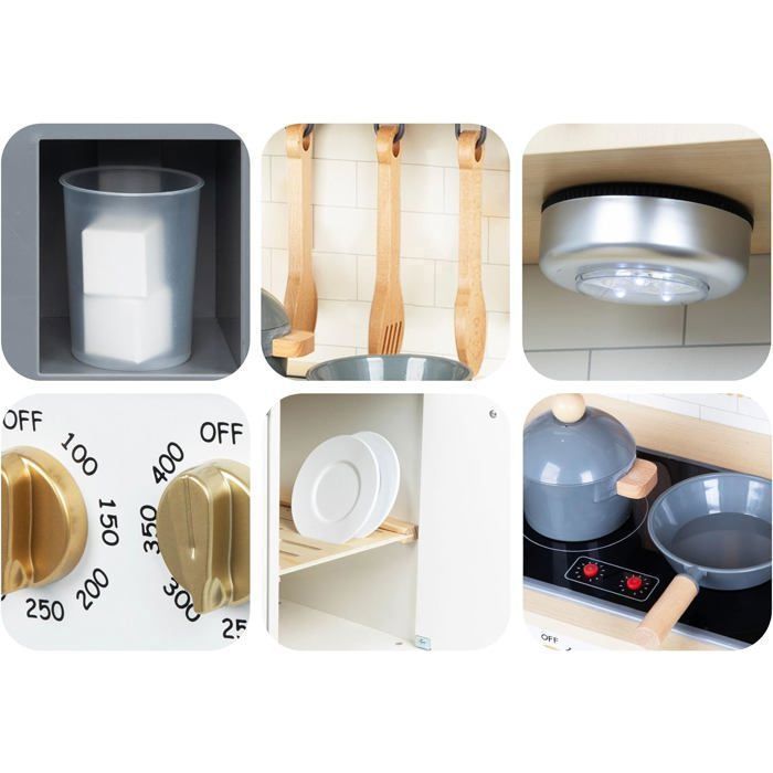 Cucina giocattolo a LED per bambini 88-104 cm - MAMABRUM - MAM155 PLAY KITCHEN - Elementi luminosi - Altezza regolabile