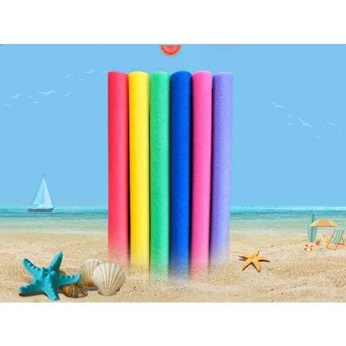 Set of 4 Pool Noodles, 150 cm, made of Soft EPE Foam, 4 Colors, Waterproof, High Buoyancy, for Children and Adults