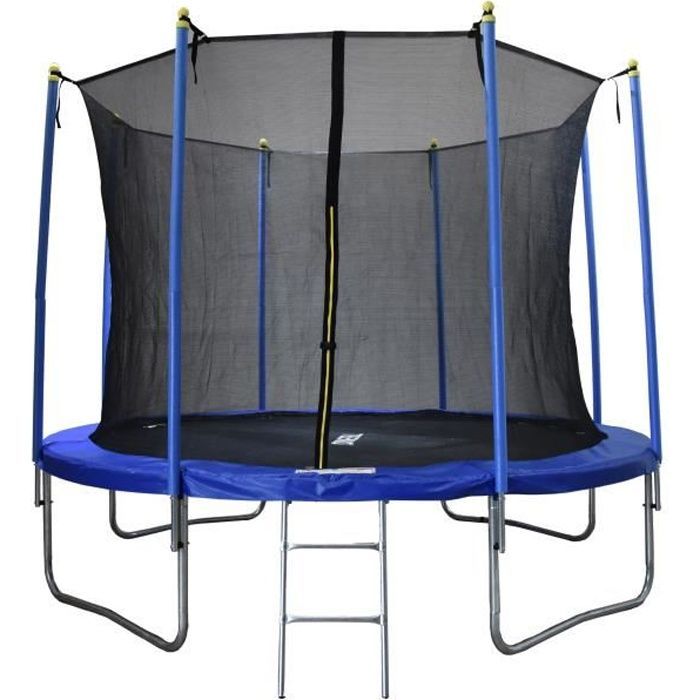 Trampoline - TEENO - Ø305cm - Blue - Outdoor - Net and ladder protection