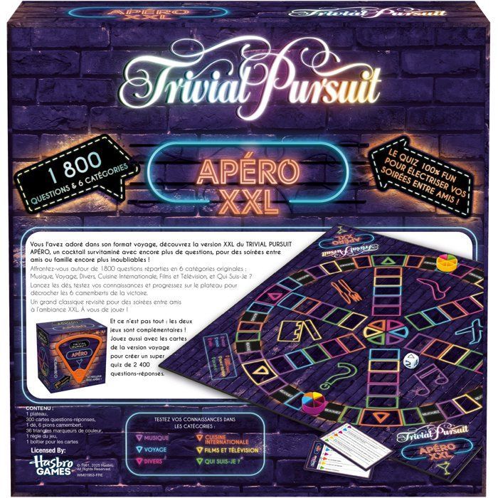 TRIVIAL PURSUIT XXL Happy Hour - Bordspel - WINNING MOVES - Minimaal 2 spelers - Vanaf 16 jaar