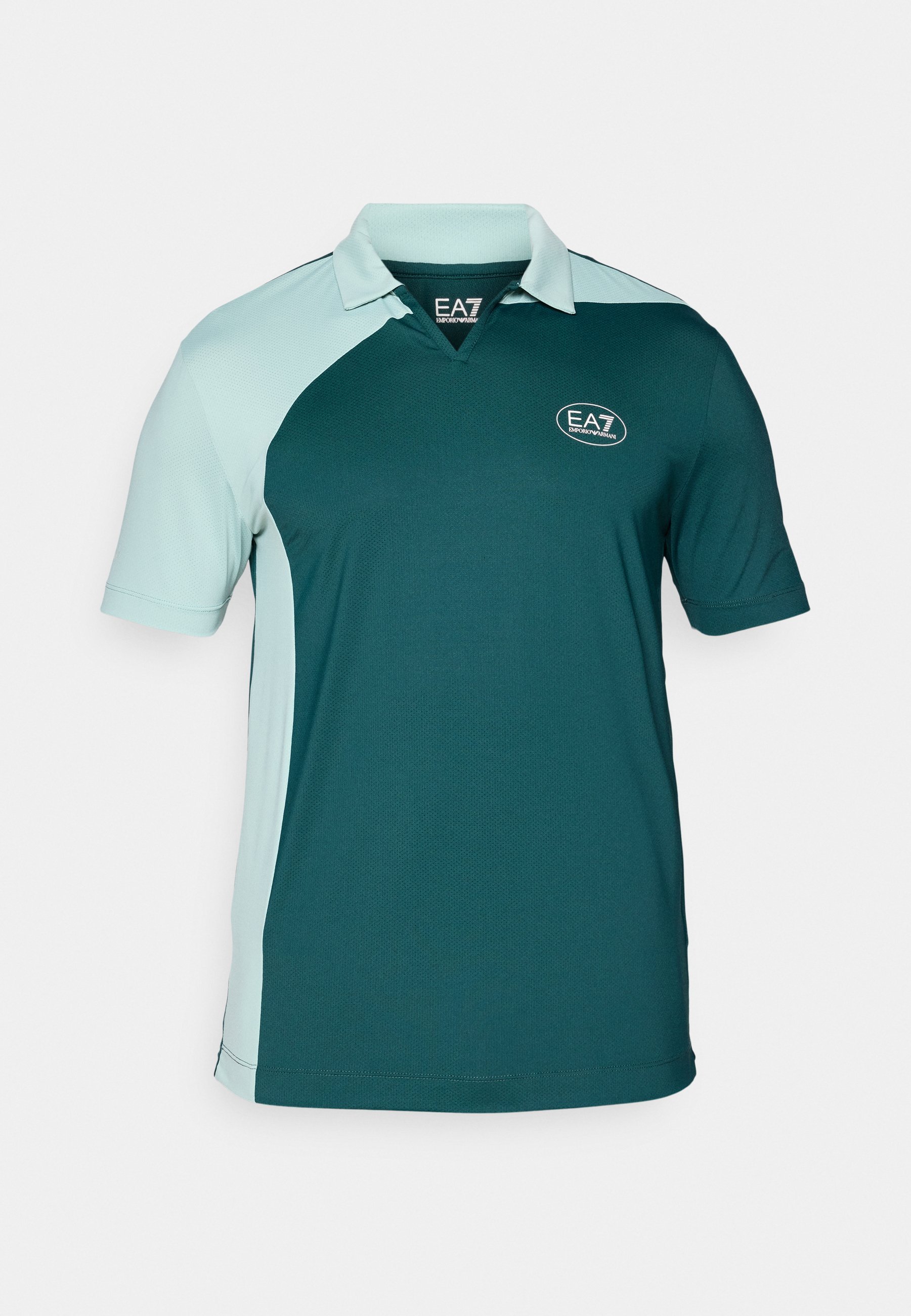 EA7 Emporio Armani TENNIS PRO COLORBLOCK - Poloshirt - ponderosa dennenhout
