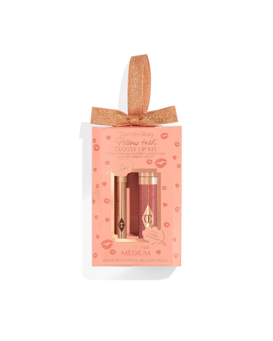 CHARLOTTE TILBURY Balsam de buze cu colagen PILLOW TALK MINI GLOSSY LIPS DUO - MEDIU