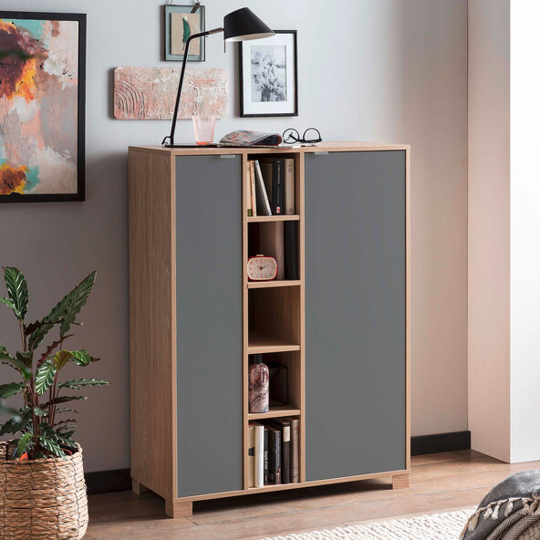Highboard Anouk, basaltgrijs