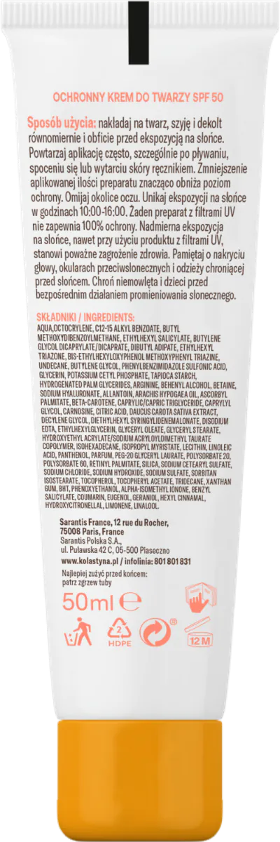 Kolastyna Sun Anti-Aging SPF50 Krem do twarzy 50 ml