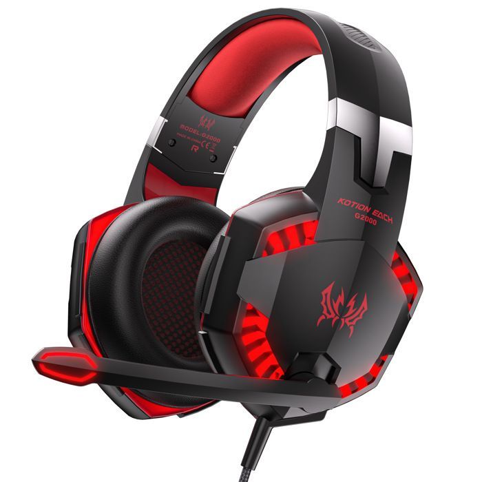 Casque Compatible PS5 - Son Stéréo - Néodyme de 40 mm - Micro rabattable,Pour PS5,PS4,Xbox,Nintendo,PC