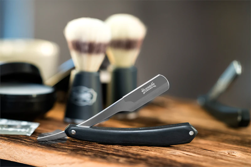 Navalha de barbear clássica Wilkinson Sword Premium Collection Cut Throat + Lâminas de reposição