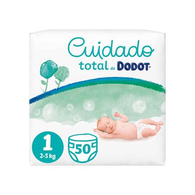 „Dodot“ kūdikių sauskelnės „Total Care“ 2–5 kg, 1 dydis, 50 vnt. 50 vnt.