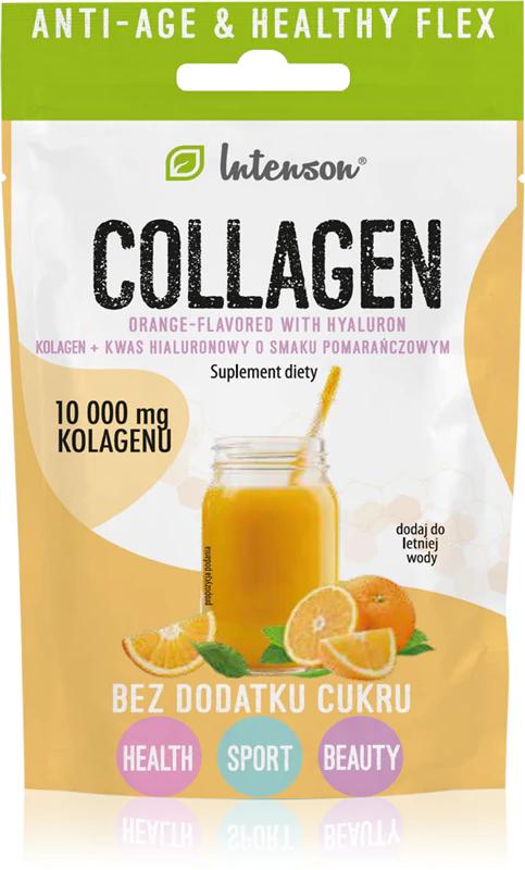Intenson Collagen + Hyaluronic Acid voedingssupplement, collageenzakje