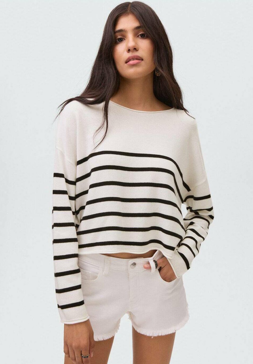 Mango Kids STRIPED - Pullover - weiß
