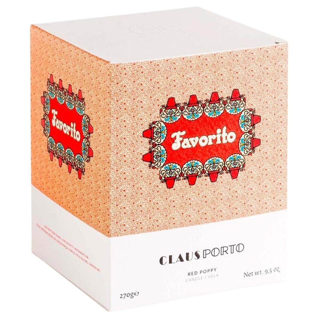 Claus Porto Sveča Favorito Rdeči Mak - 270 g
