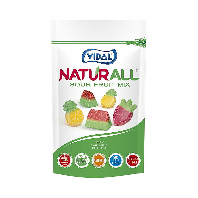 Luonnollinen hapan hedelmäsekoitus 180 g Vidal
