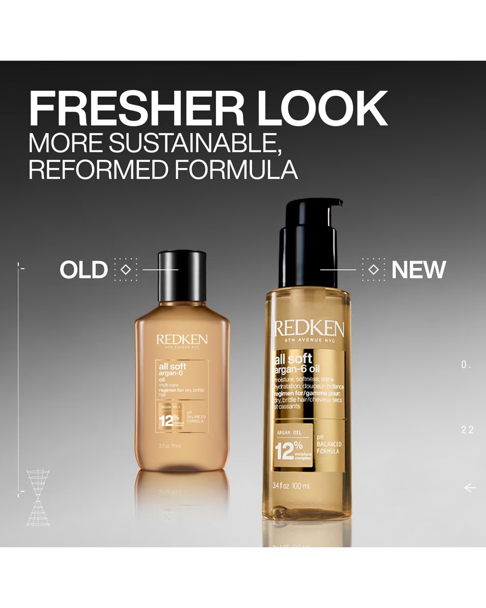 REDKEN All Soft Argan-6 Oil Λάδι μαλλιών χωρίς ξέβγαλμα - για ξηρά και εύθραυστα μαλλιά