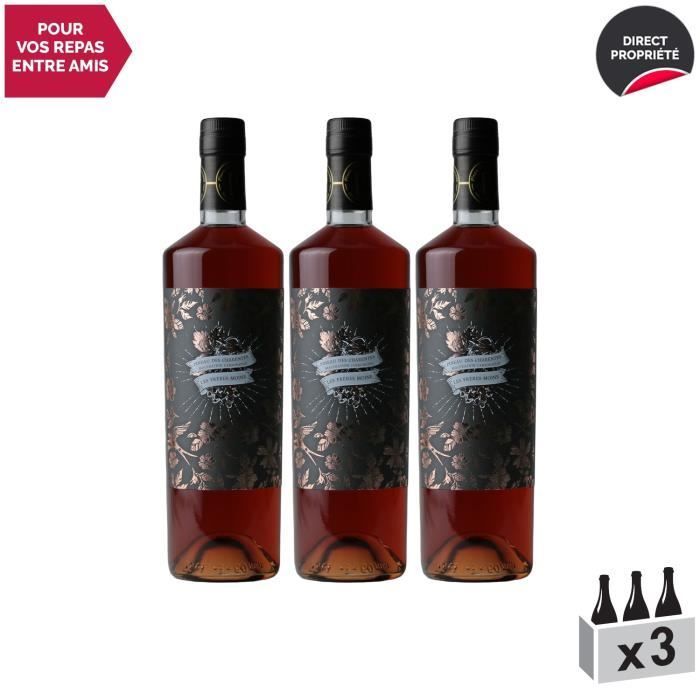 Pineau des Charentes Macération Carbonique Rosé - Lot de 3x75cl - Les Frères Moine - Vin AOC Rosé du Sud-Ouest