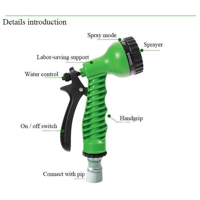 Tubo da giardino SWAREY da 53 metri con pistola a spruzzo a 7 modalità - Verde ALIBA0107-12A36840